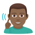 🧏🏾‍♂️ deaf man: medium-dark skin tone display on JoyPixels